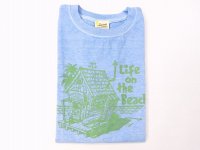 SUNLIGHT BELIEVER   S/SプリントTシャツ　　　P-サックス