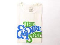 ミクスタ　　S/SクループリントTシャツ　　THE EMPIRE STATE    ナチュラル