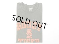 ミクスタ　　S/SクループリントTシャツ　　BOODY TIGER    ビンテージブラック