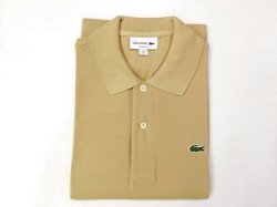 画像1: ラコステ　L１２１２半袖ポロシャツ　　beige-02S(ベージュ)