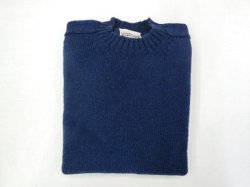 画像1: JAMIESON'S ３PLAY SADDLE SHOULDER クルーネックセーター　　   PRUSIAN BLUE(ブルー)