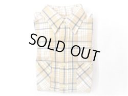 画像1: CAMCO フランネルシャツ　 チェック　　ベージュ×ブルー