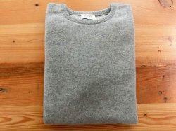 画像1: ウィリアムロッキー 　ラムウール   クルーネックセーター　    FLANNEL(ライトグレー)