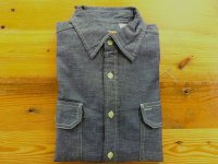 CAMCO  L/S   シャンブレーシャツ        NAVY