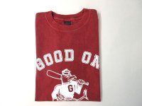 グッドオン　    BASEBALL CLUB   S/SプリントTEE　　　P-F.RED