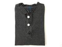 GOOD ON　L/S HVY    HENLEY TEE           　　P-BLACK