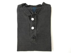 画像1: GOOD ON　L/S HVY    HENLEY TEE           　　P-BLACK