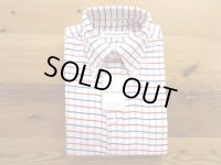 インディビジュアライズドシャツ  クラシックフィット　L/S ブラッシュド フランネルシャツ　タッターソール(ホワイト×ブルー×レッド)