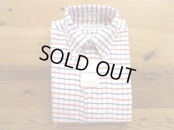 画像1: インディビジュアライズドシャツ  クラシックフィット　L/S ブラッシュド フランネルシャツ　タッターソール(ホワイト×ブルー×レッド)