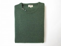 画像1: ウィリアムロッキー 　ラムウール   クルーネックセーター　    ROSEMARY(オリーブグリーン)