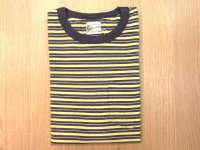 FELCO     S/S CREW POCKET TEE  SUMMER STRIPE      CHARCOAL.YELLOW/ NAVY