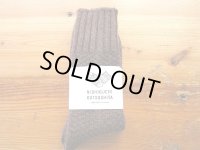 NISHIGUCHI KUTSUSHITA   ウールコットンブーツソックス　 　　モカブラウン