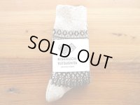 NISHIGUCHI KUTSUSHITA   ウールジャガード ソックス　　 オートミール