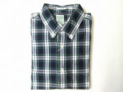 画像1: KEATON CHASE    L/S CLASSIC FIT  BD SHIRTS       BROAD TARTAN CHECK   NAVY/GREEN/WHITE