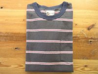 FELCO   S/S CREW POCKET TEE   CRESER STRIPE                  Deep Black-White& Burgundy