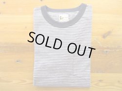 画像1: FELCO   S/S RINGER POCKET TEE   BOYISH STRIPE             Blue--White& Charcoal