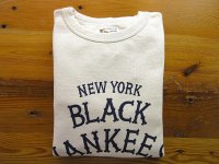 FELCO   CLSSIC FIT10oz  TERRY  CREW SWEAT       NEW YORK BLACK YANKEES       NATURAL