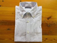 Pt.Alfred  　L/S BDシャツ　キャンディストライプ　　　ホワイト×ネイビー