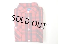 GOOD ON  フランネルチェックスウェット シャツジャケット     SCARLET