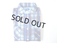 GOOD ON  フランネルチェックスウェット シャツジャケット     HAZE BLUE