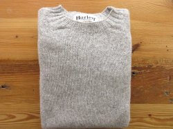 画像1: HARLEY OF SCOTLAND　　　PURE NEW WOOL クルーネックセーター 　   SILVER