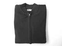 FELCO  　CLASSIC FIT 16oz TERRY ZIP BASEBALL NECK W/SLASH POCKET              BLACK