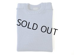 画像1: MANIFATTURA CECCARELLI         CREW NECK GUERNSEY SWEATER　　   MID BLUE