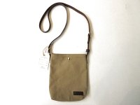 HERITAGE LEATHER　   　CANVAS SACOCHE BAG W/LEATHER STRAP　　　KHAKI