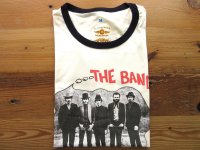 BLUESCENTRIC    半袖プリントリンガーTシャツ　　The Band Bubble     　Natural