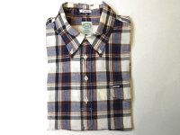 KEATON CHASE    S/S CLASSIC FIT PULLOVER BD SHIRT   COTTON/LINEN/RAMIE       WHITE/NAVY
