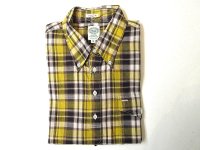 KEATON CHASE    S/S CLASSIC FIT PULLOVER BD SHIRT   COTTON/LINEN/RAMIE      YELLOW