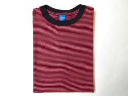 画像1: Good On  SS ミニストライプ　クルーTシャツ　　FLAMINGO