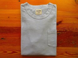 画像1: Come and Go   半袖バインダーネック ポケットTシャツ　　　サックス