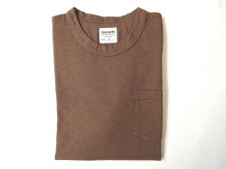 画像1: Come and Go   半袖バインダーネック ポケットTシャツ　　　ブラウン