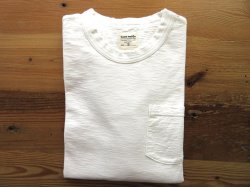 画像1: Come and Go   半袖バインダーネック ポケットTシャツ　　　オフホワイト