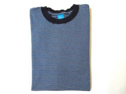 画像1: Good On  LSミニストライプ　クルーTシャツ　　BLACK×S,BLUE