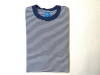 Good On  LSミニストライプ　クルーTシャツ　　NAVY×WHITE