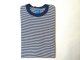 Good On  LSミニストライプ　クルーTシャツ　　NAVY×WHITE