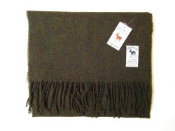 画像1: HIL TOP   Lambs wool  Scarf     　　　     SOLID ダークグリーン