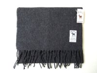 HIL TOP   Lambs wool  Scarf     　　　     SOLID チャコールグレー