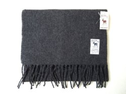 画像1: HIL TOP   Lambs wool  Scarf     　　　     SOLID チャコールグレー