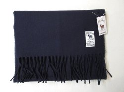 画像1: HIL TOP   Lambs wool  Scarf     　　　     SOLID ネイビー