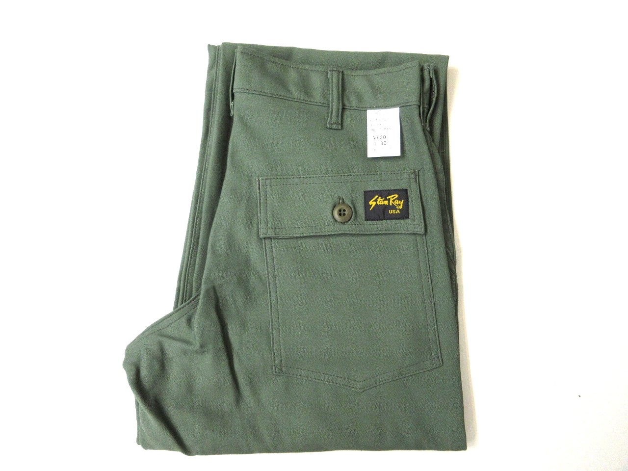 STAN RAY 4 POCKET FATIGUE PANTS OLIVE SATEEN - EVERGREEN