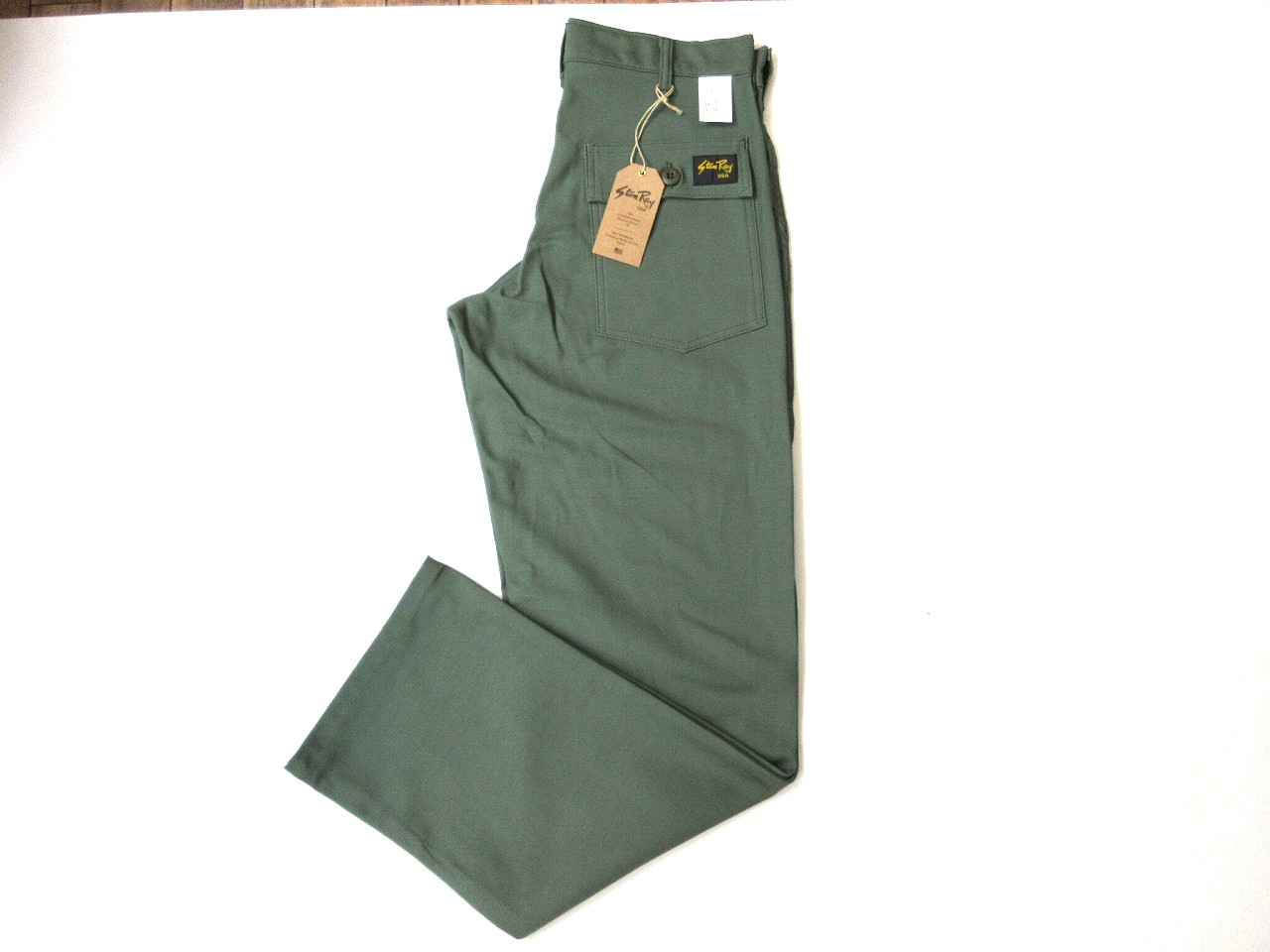 STAN RAY 4 POCKET FATIGUE PANTS OLIVE SATEEN - EVERGREEN