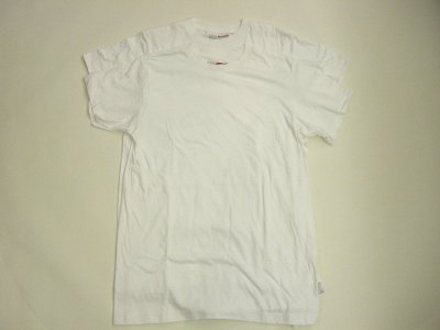 画像1: ヘルスニット  半袖クルーネック　２P Tシャツ   ホワイト