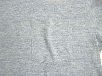 画像2: フェルコ 半袖クルー無地ポケットTシャツ　　　ヘザーサックス