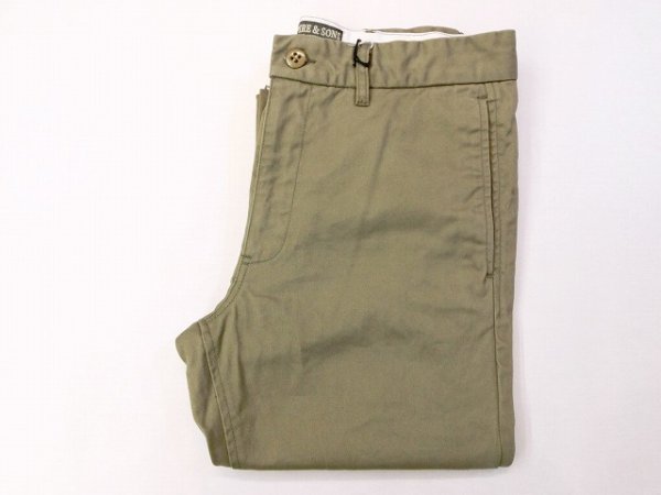 画像1: エンパイア＆サンズ  　スリムトラウザー　　PENSYLVANIA TWILL    GERMAN OLIVE(カーキ (1)