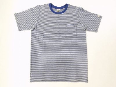 画像1: フィルメランジェ  HODGEボーダー ポケットTシャツ　 melange/blue