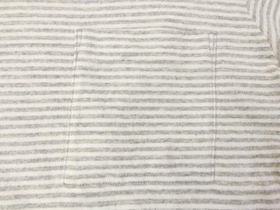 画像2: フィルメランジェ  HODGEボーダー ポケットTシャツ　 melange/ozone white