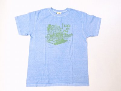 画像1: SUNLIGHT BELIEVER   S/SプリントTシャツ　　　P-サックス